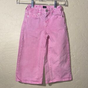 Gap girls pink wide leg jeans size 5